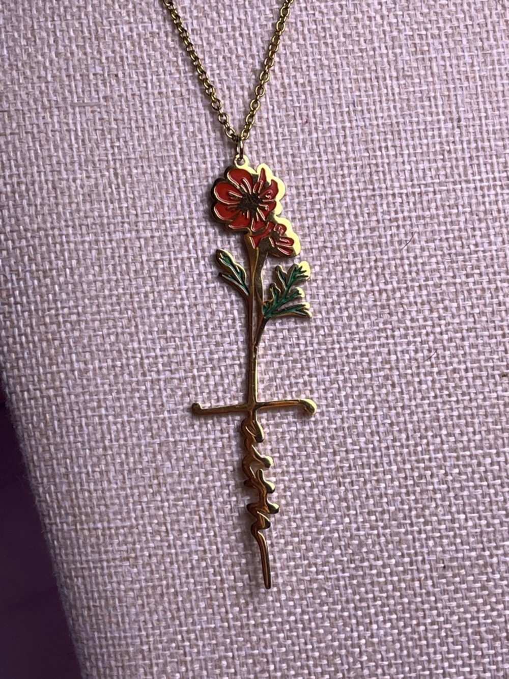 'faith' Floral Script Necklace - Rose Gold Tone
